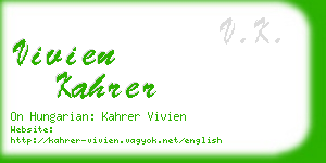 vivien kahrer business card